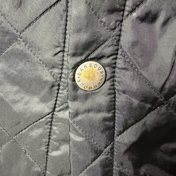 Barbour Men's Small Liddesdale Jacket Quilted Black Button Up - Picture 4 of 10